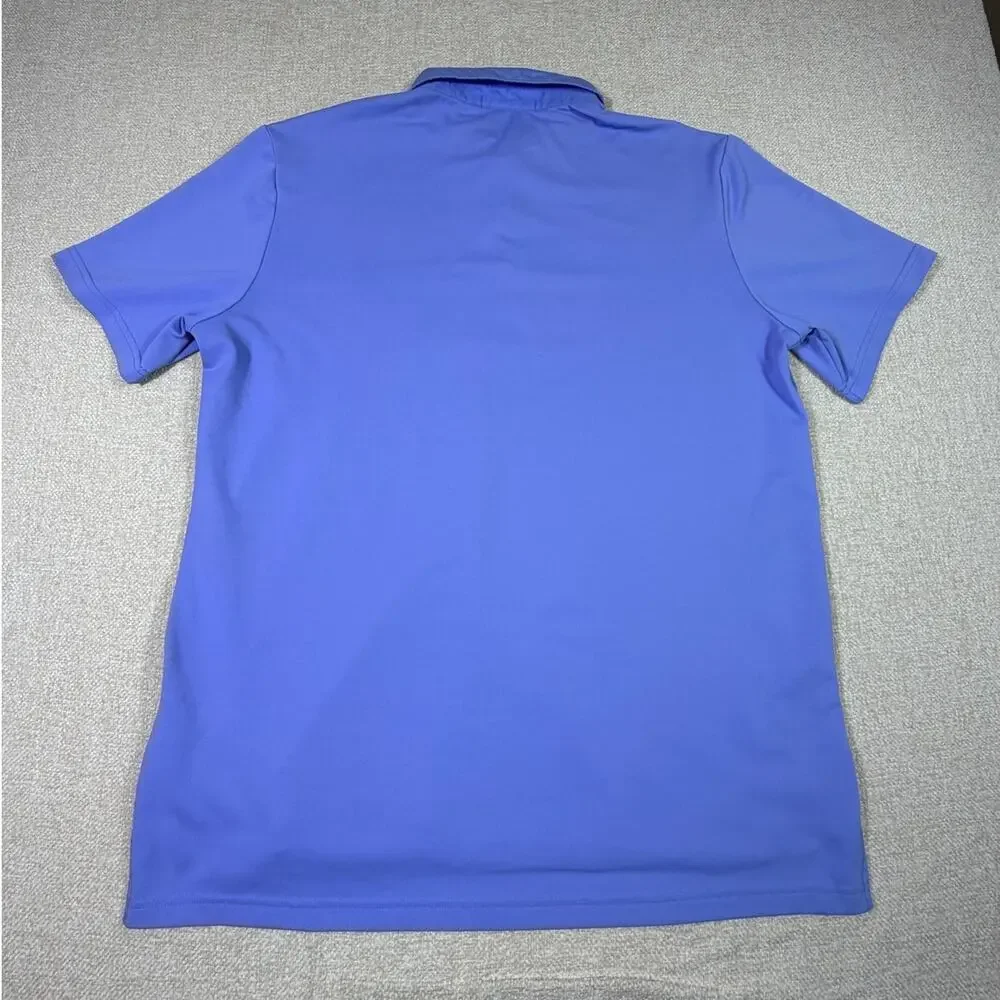 RLX Ralph Lauren Mens L Blue Short Sleeve Polo Golf Athleisure Shirt Performance